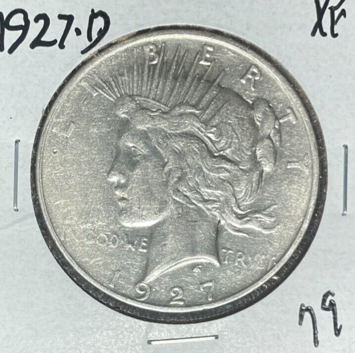 1927-D PEACE SILVER DOLLAR ~ XF ~NICE COIN~