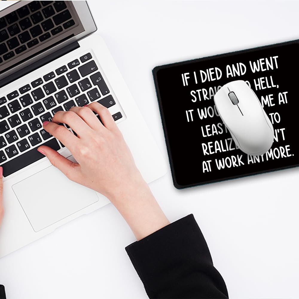 I Wasn't at Work Anymore Rectangular Mouse Pad Funny Sarcastic Mouse Pad Gift...