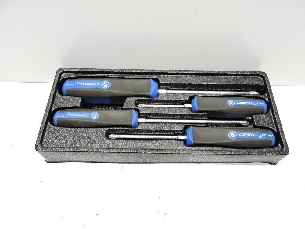 Cornwell Tools CSD4S 4pc Phillips Screwdrivers Set w/ Tray