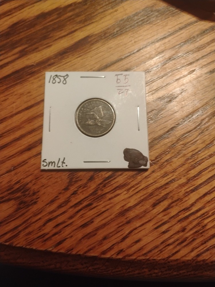 1858 Flying Eagle One Cent Penny Coin With Small Letters