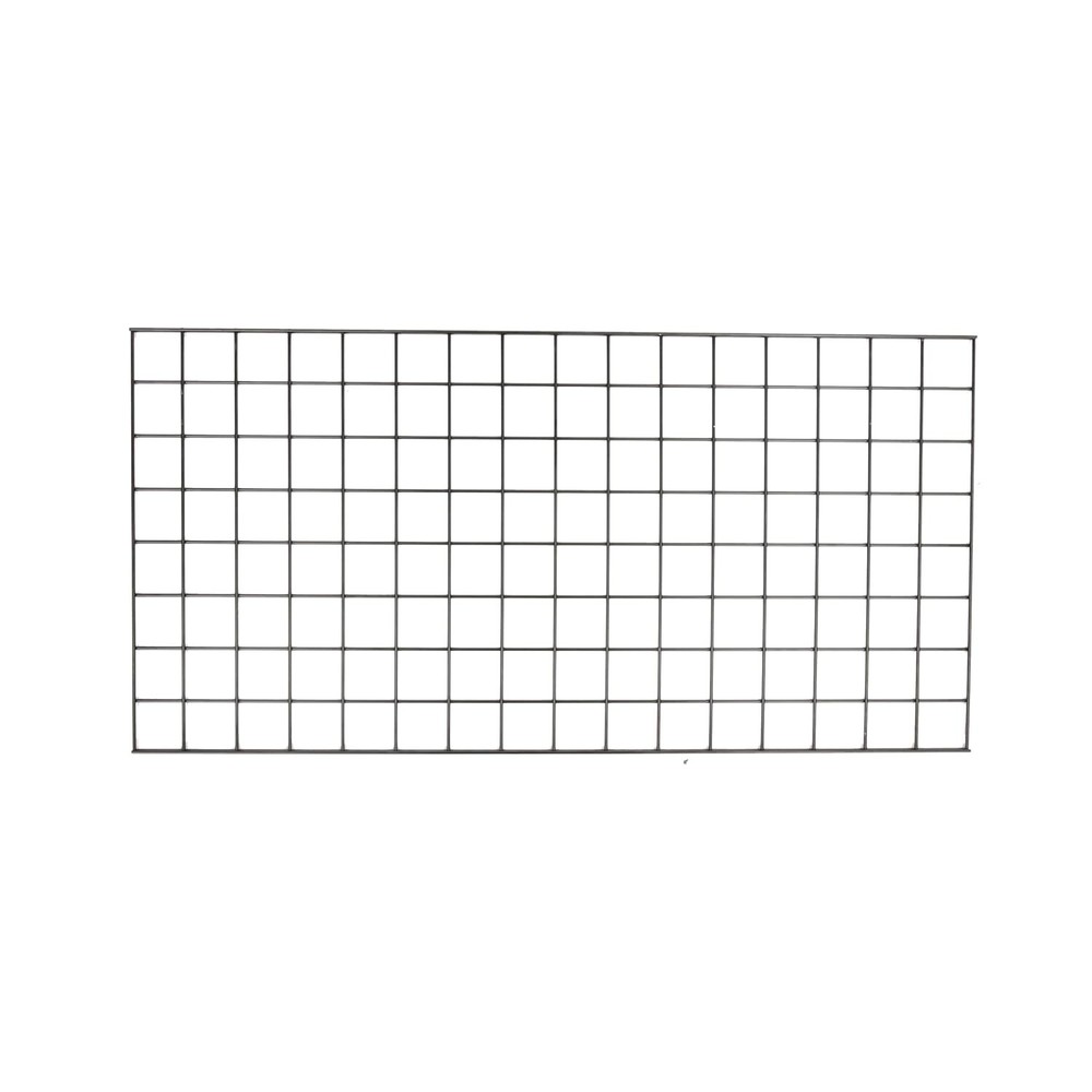 Wire Grid Panel 2' x 4' with 4 Mounts Black Display Craft Wire Grid Storage Pots