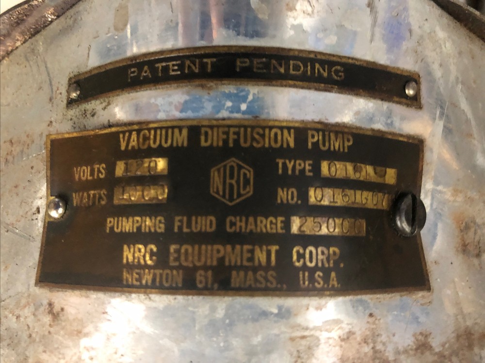 NRC VACUUM DIFFUSION PUMP 0161 - PREOWNED