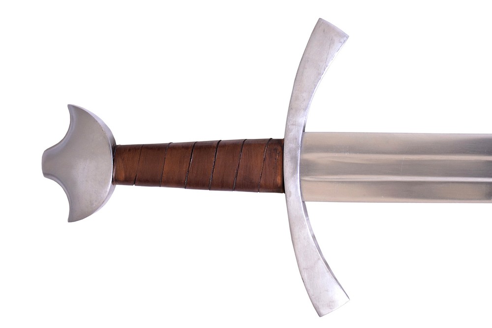 High medieval knight's sword with sheath