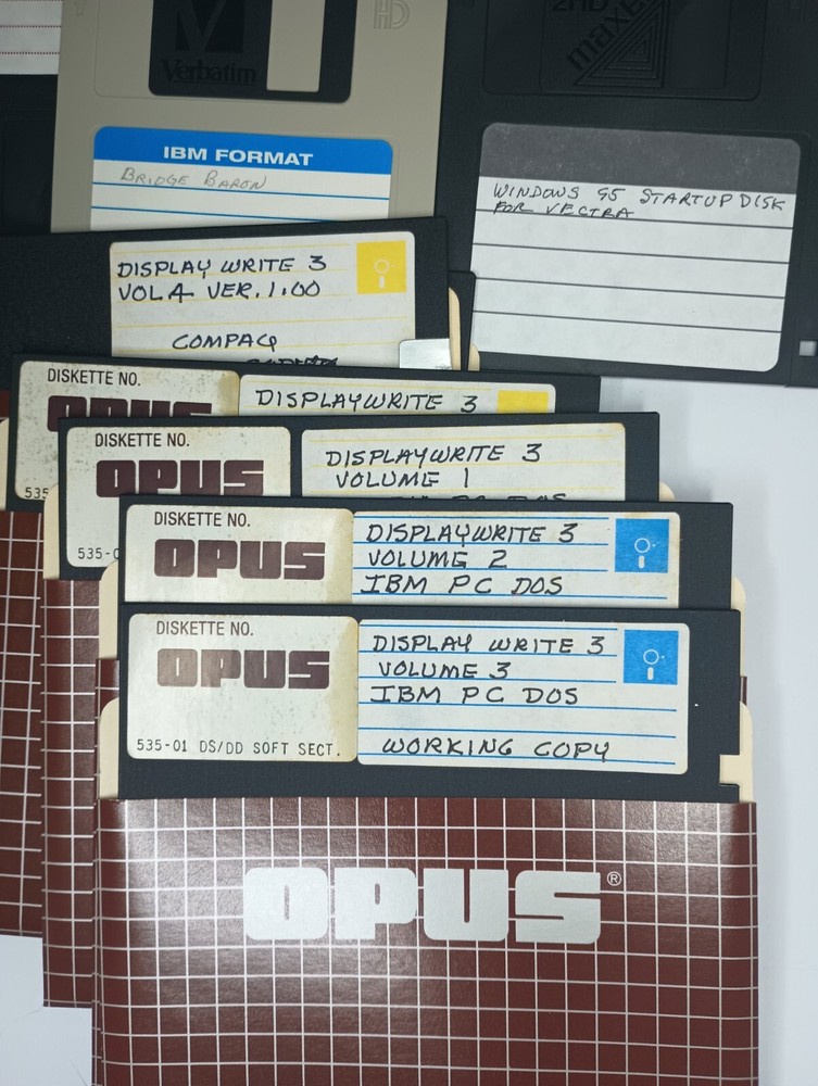 lot of vintage computer disk