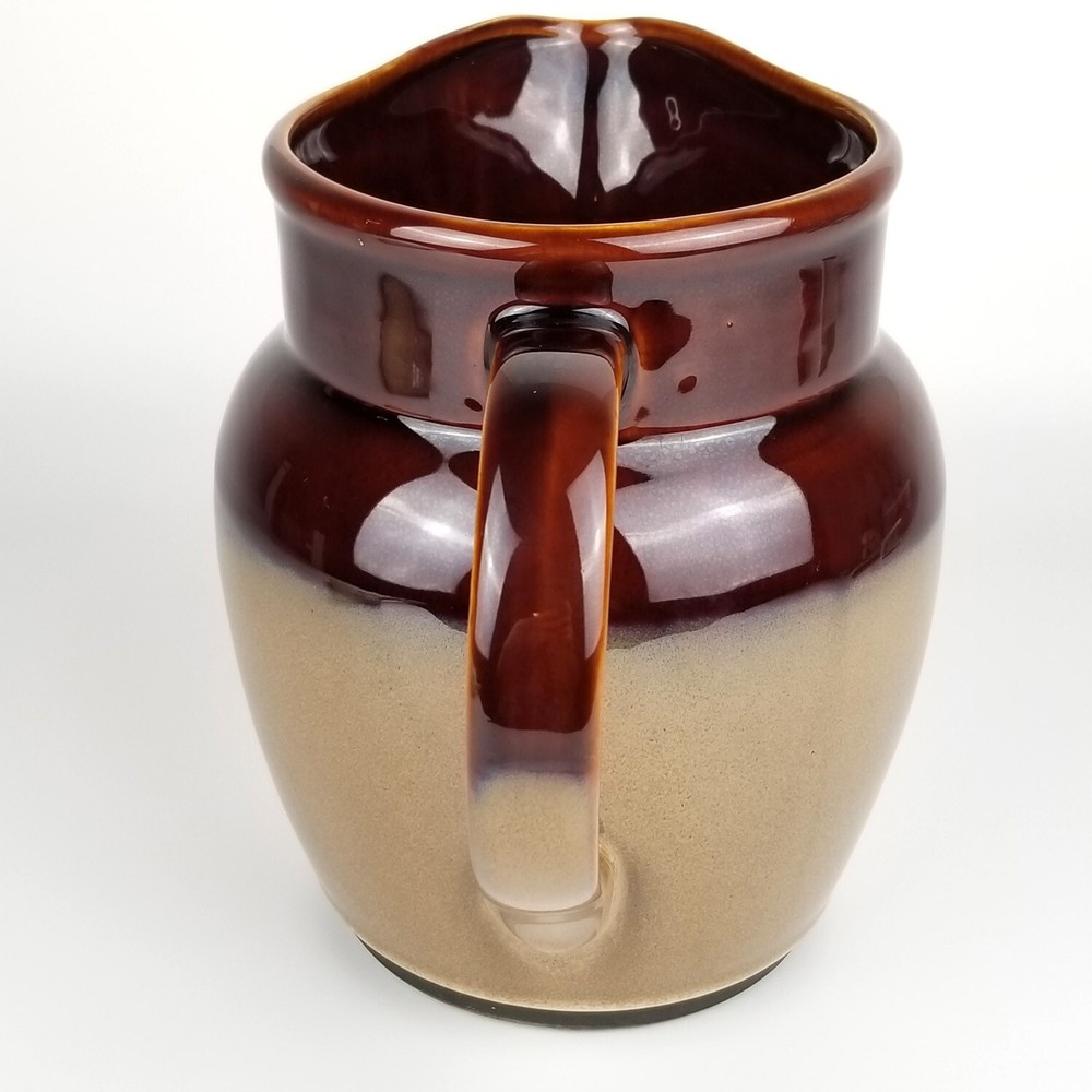 SANGO Nova Brown 80 Oz Watering Pitcher, Earthenware Stoneware Earth Tones