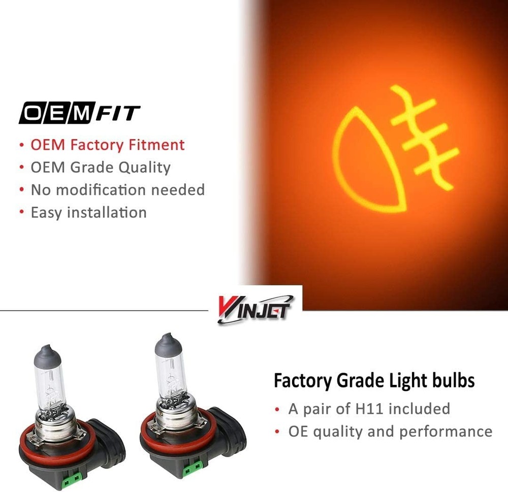 Fog Lights with Switch Wiring Kit for 2012-2014 Prius V