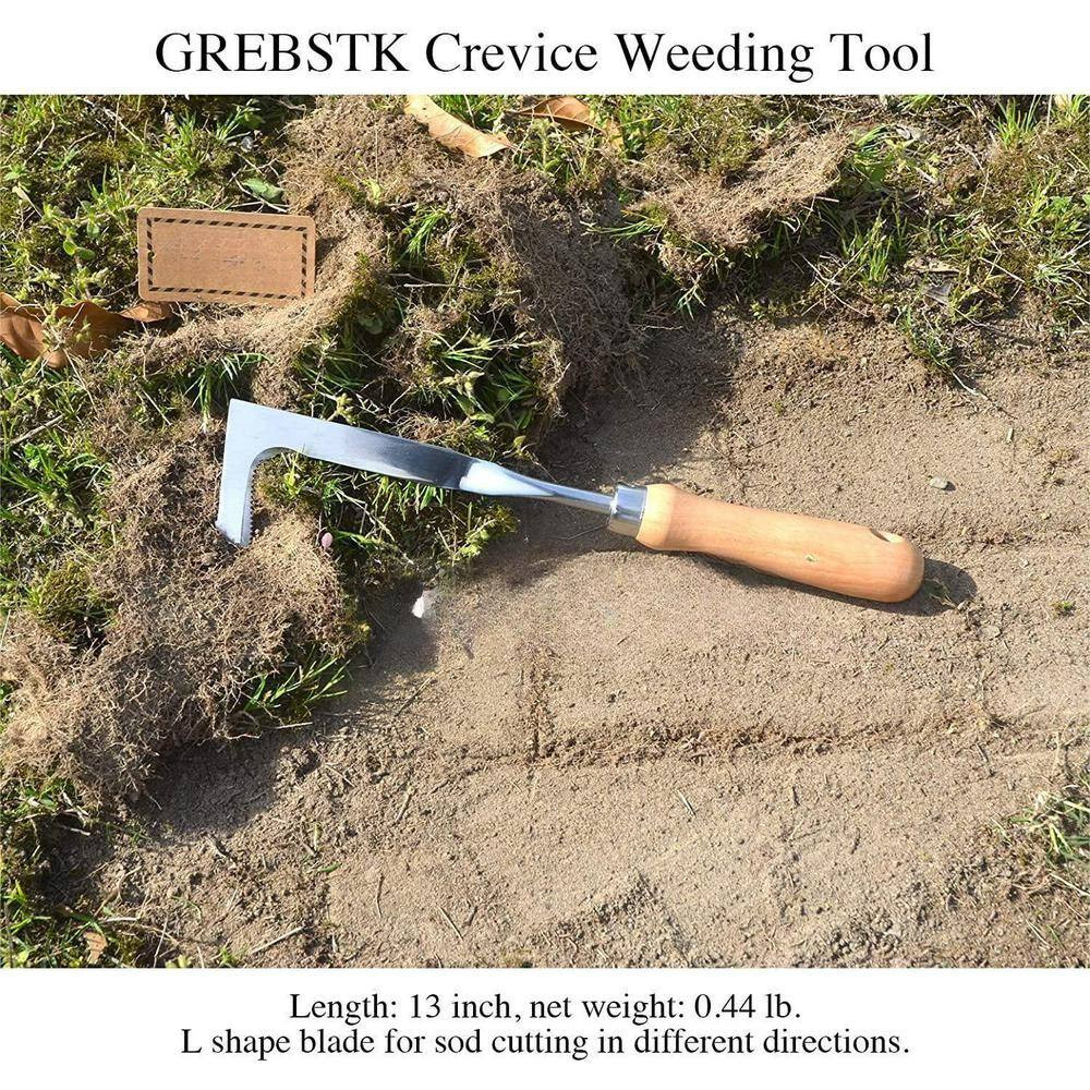 5 In. Handle Length Crack Weeder Crevice Weeding Tool Manual Weeder Beech Handle