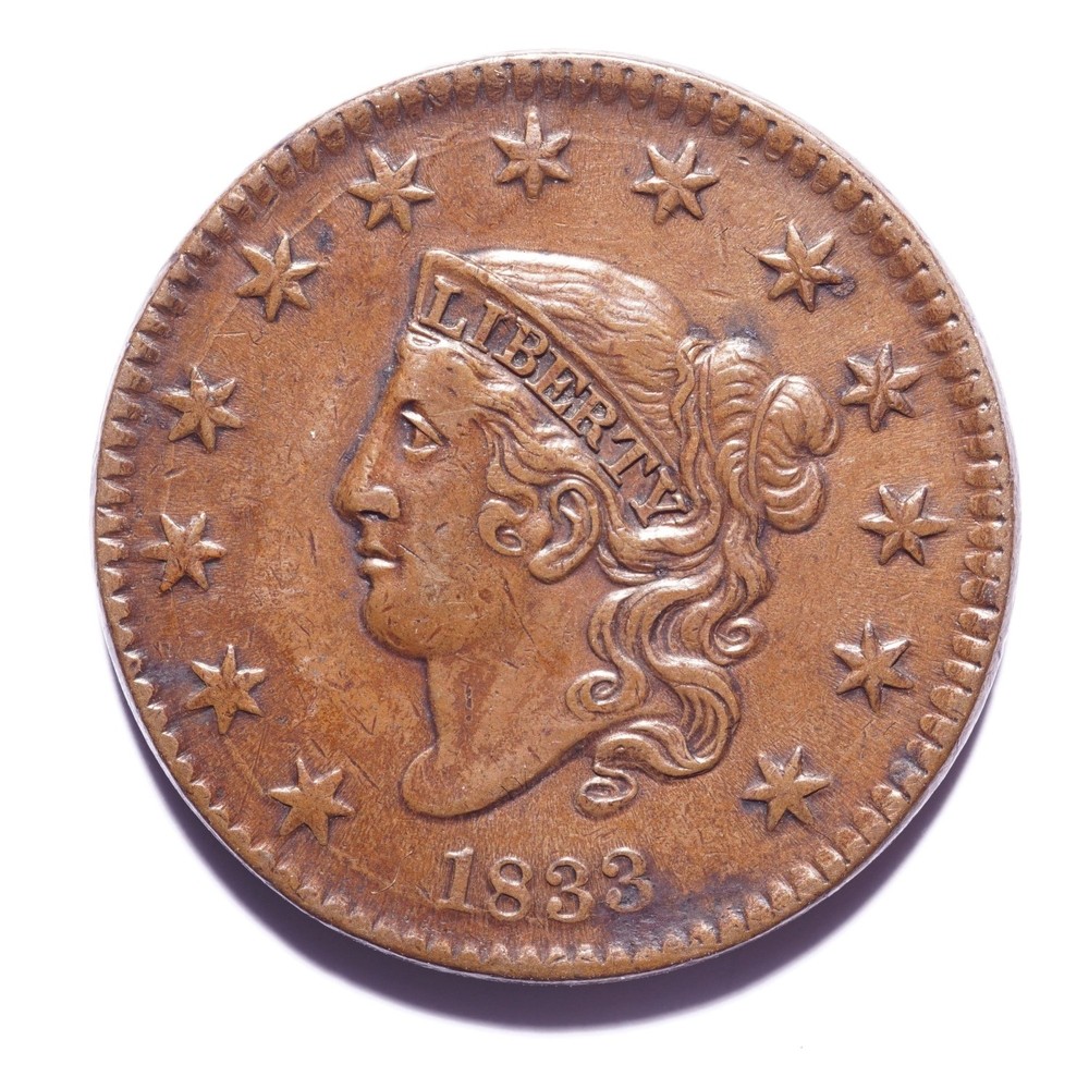 1833 Large Cent Coronet Head