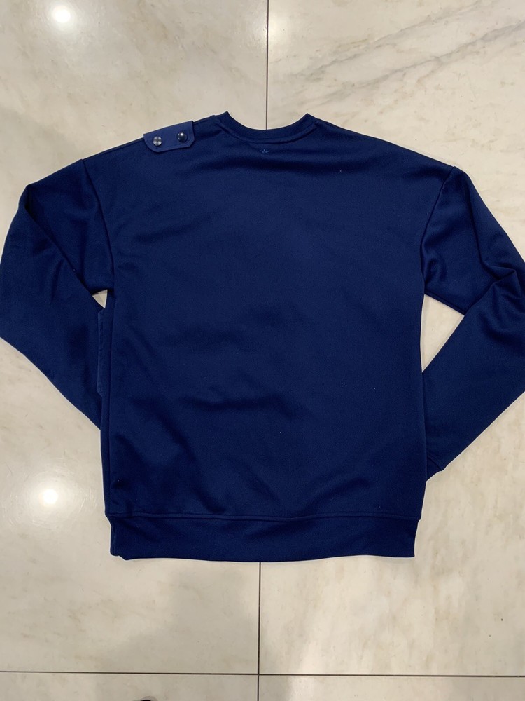 New Nike Pullover Active Crewneck Jacket Navy Blue DRI-FIT Small