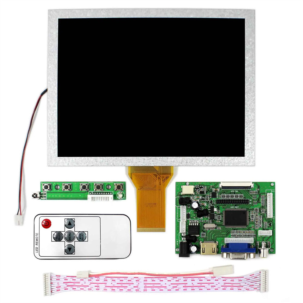 DVI VGA HD LCD Controller Board With 8inch EJ080NA-05A 800x600 LCD Screen