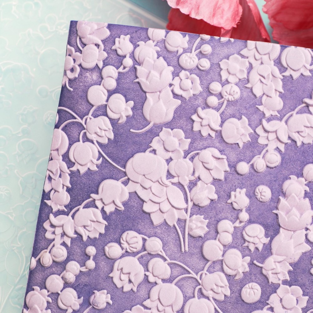 BAOFALI 3D Embossing Folder for Card Making,Beautiful Flower Plastic Texture ...