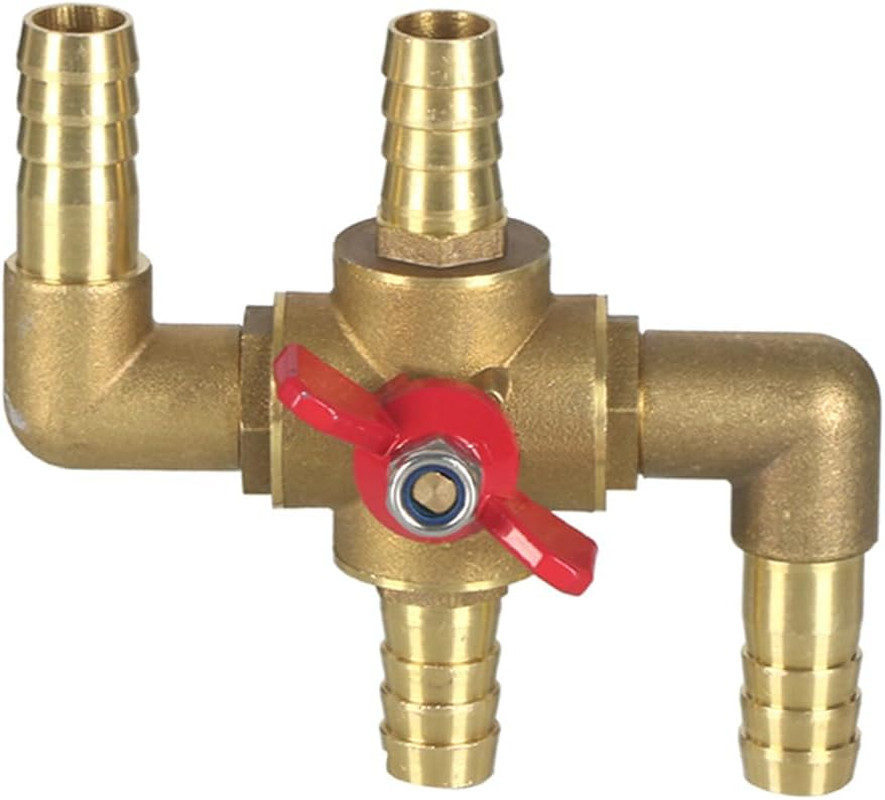 All Solid Brass Body Automobile Integrated 4-Way Heating Water Manual Control Va