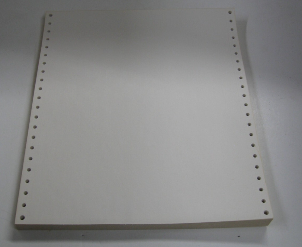 Vintage Continuous Tractor Feed Dot Matrix Printer Paper 9.5" x 11" 100 sheets