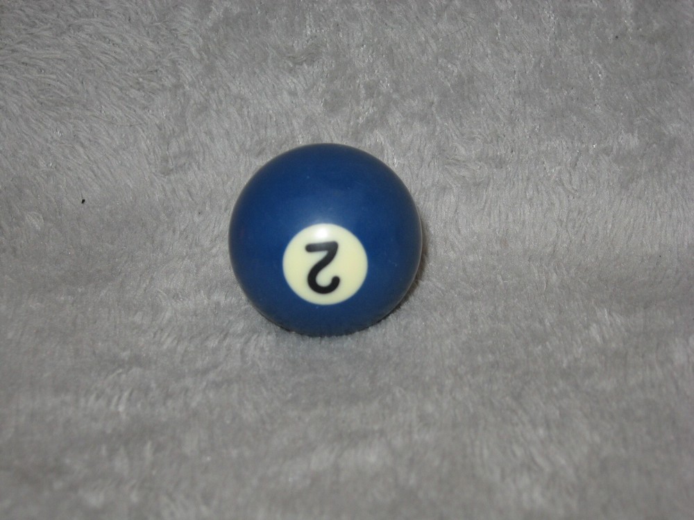 Mini Pool Ball #2 Blue Solid 1.5" Diameter Miniature Billiard Replacement