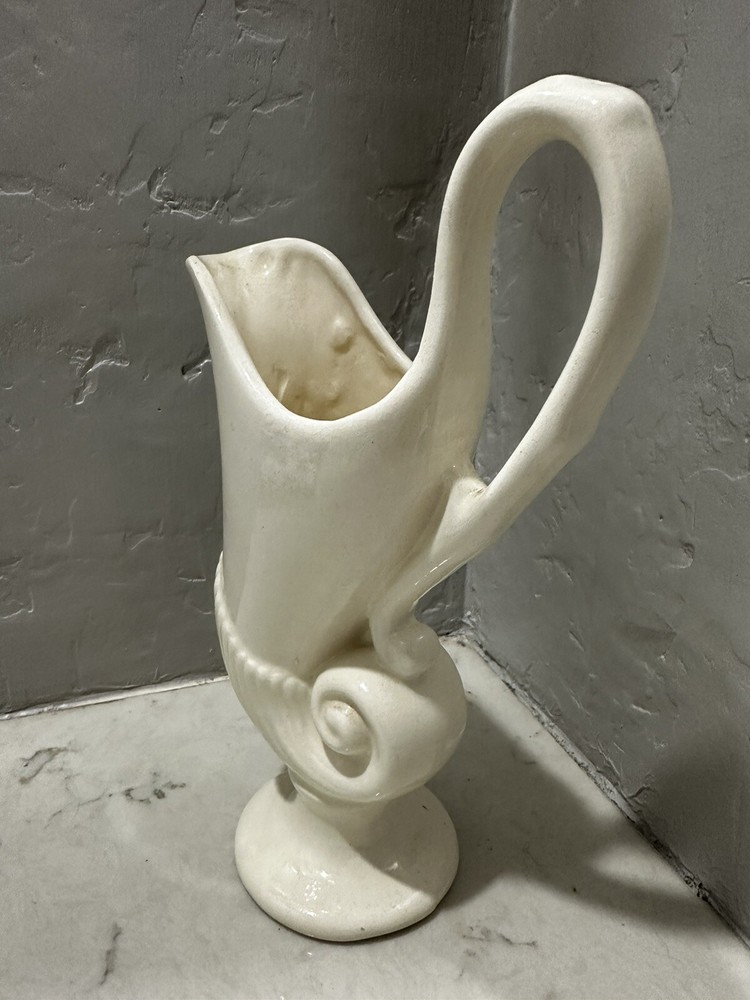 Vintage Hand Signed Vase White 10”