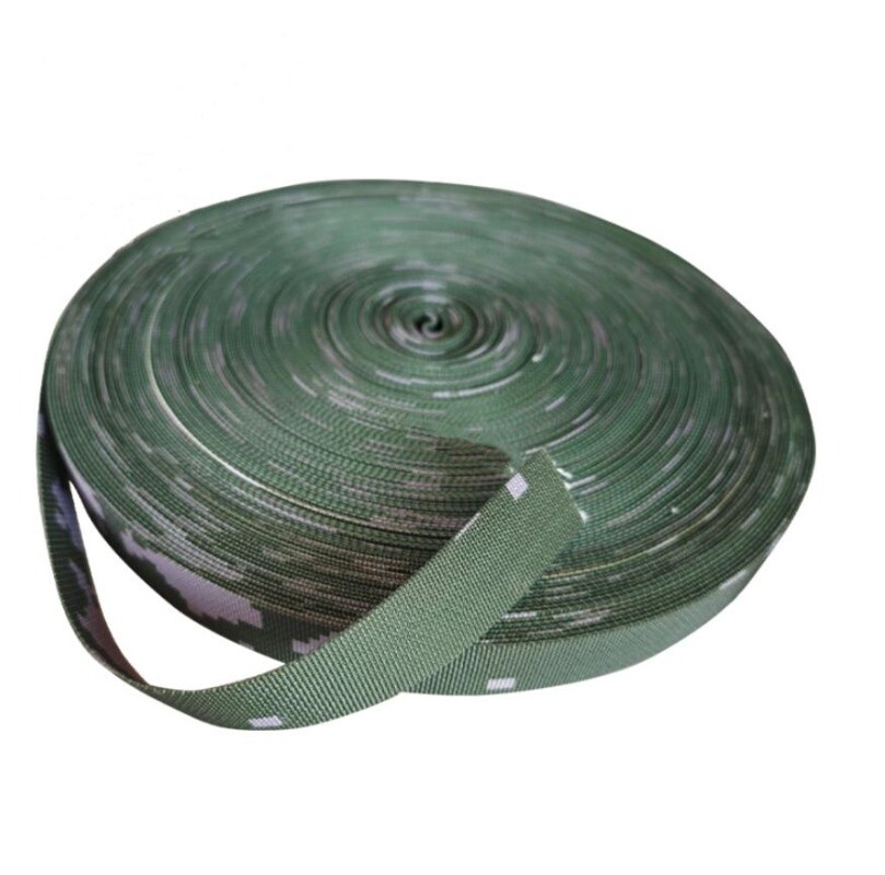 1m Length White Camouflage Webbing Non-elastic Edging Strips 1" Width
