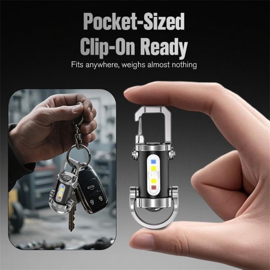 Portable Rechargeable Bright Keychain Flashlight Phone Charger,Emboadlie Mode AE