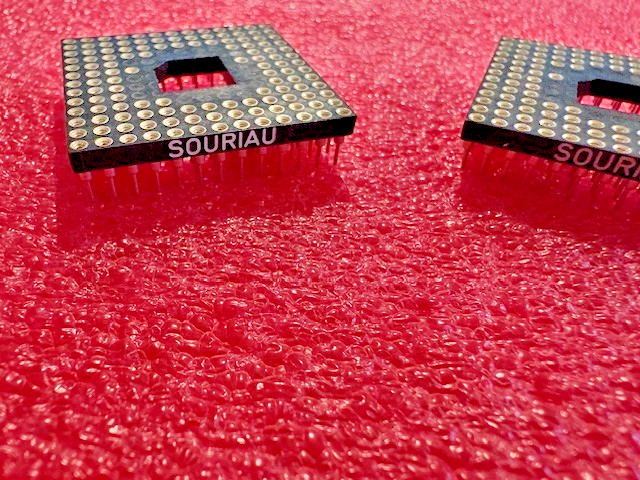128 Pin Machine Pin Grid Array PGA IC Socket Souriau (2 pcs)
