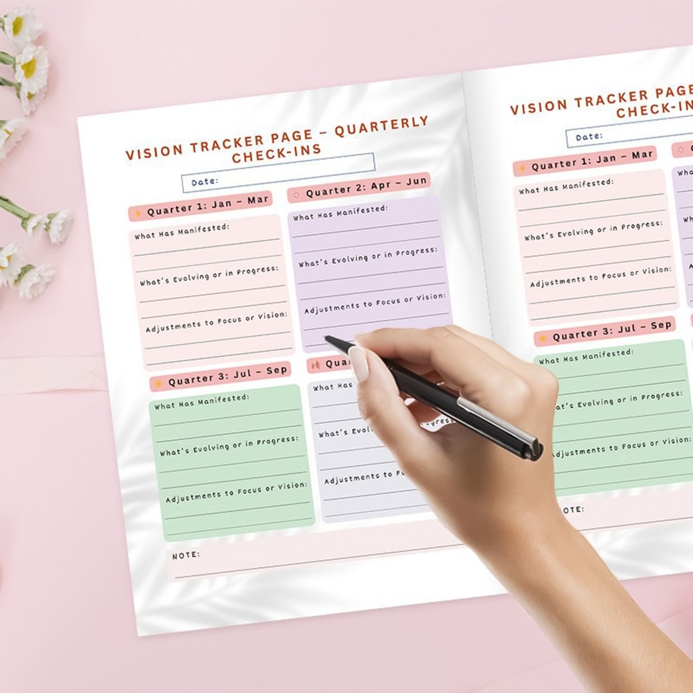 2026 VISIONBOARD Planner Notebook Goal Achievement Journal Work Planning