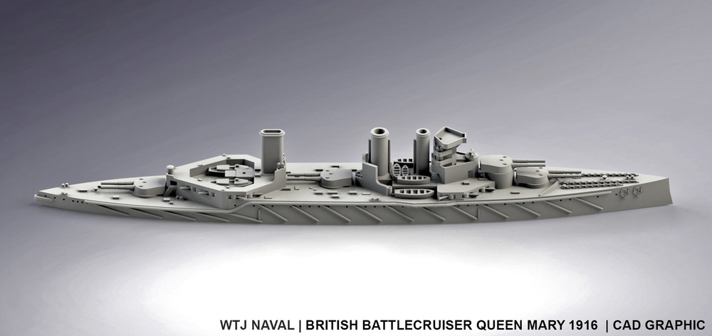 1:700 HMS Queen Mary 1916