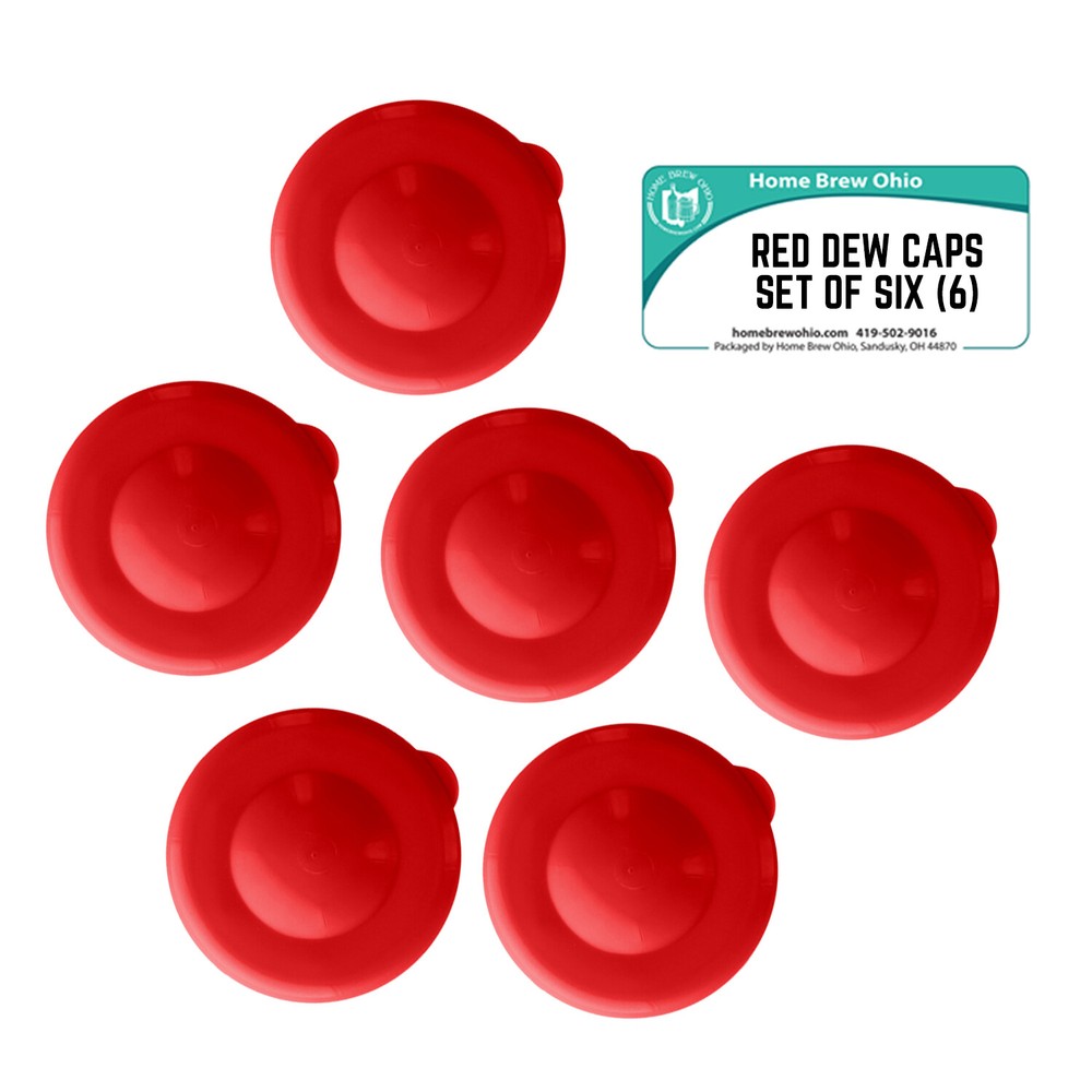 Home Brew Ohio Red Dew Caps Set of 6