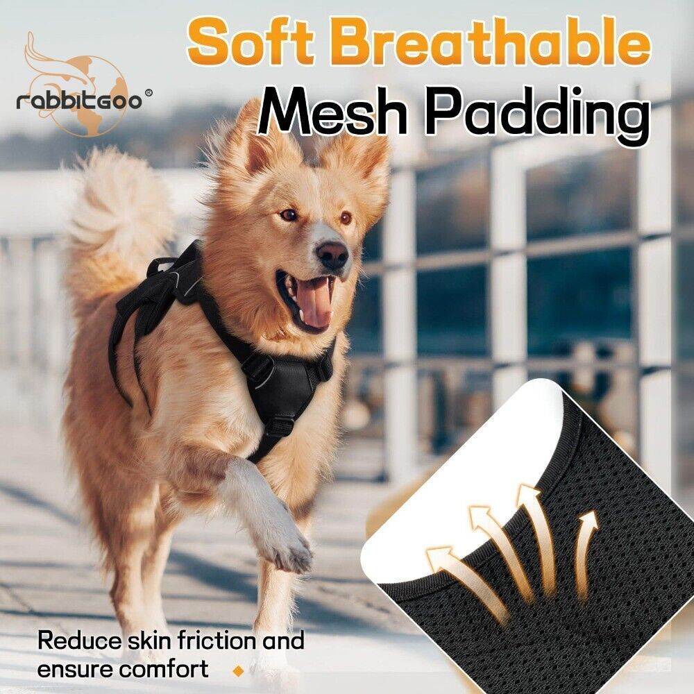 rabbitgoo Escape Proof Dog Harness Full Body Reflective Adjustable No Pull Vest