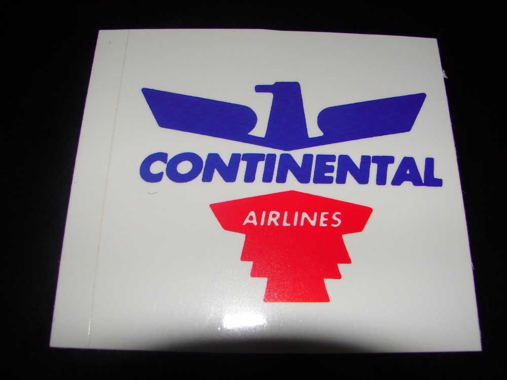 CONTINENTAL AIR LINES - DECAL - 3" X 3" NEW