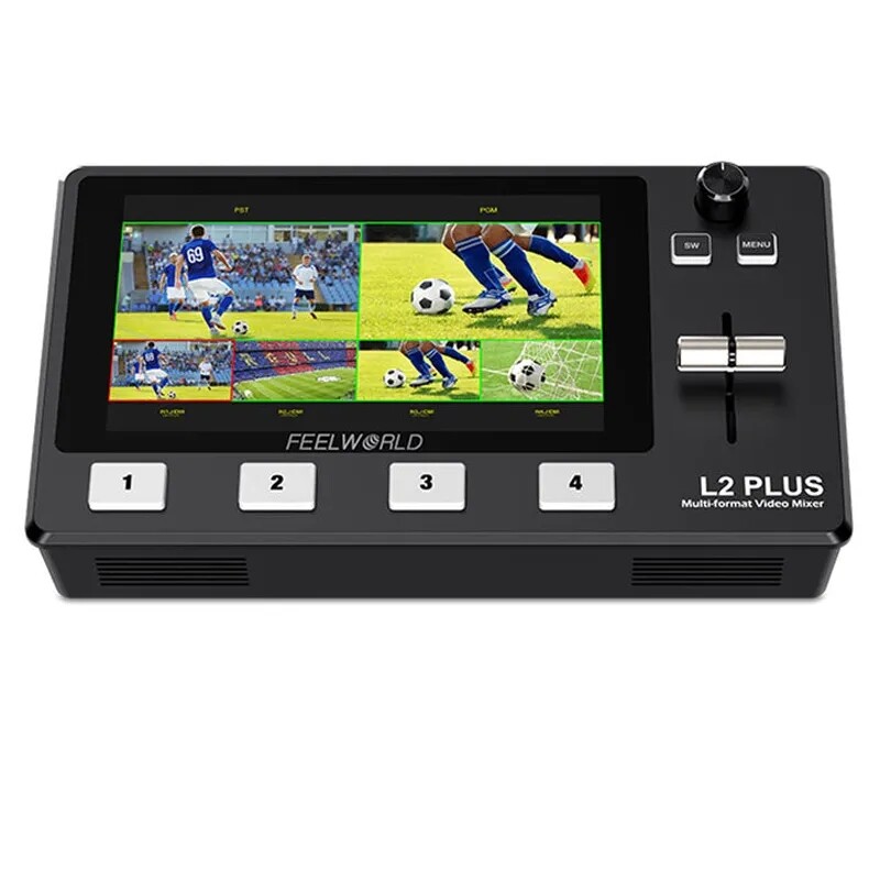 Feelworld L2 PLUS Multi-Camera Video Mixer Switcher 5.5" Touch PTZ Control Panel