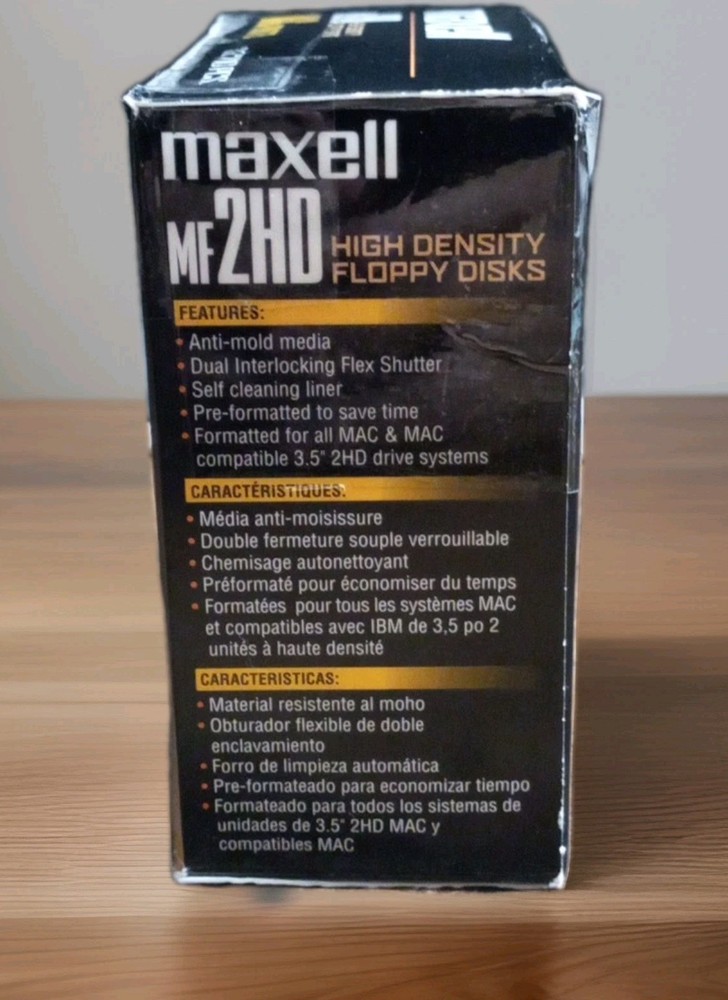 Maxell MF 2HD High Density Floppy Disk 3.5" Formatted 10 Pack Open Box
