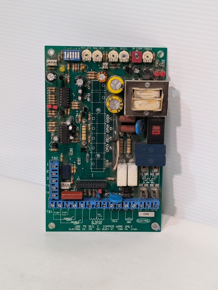 Electrol 2800-2806 Control Board for Adjustable Speed Motor Controller 115/300V