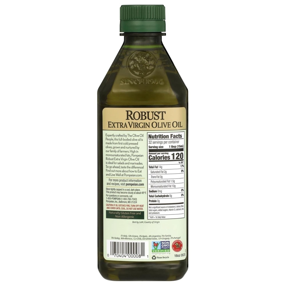 Imported First Cold Pressed Robust Extra Virgin Olive Oil - 16 Fl Oz, Kosher