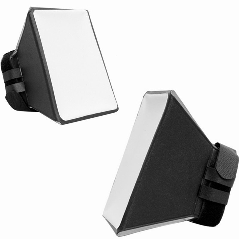 2pcs Mini Collapsible Diffuser Softbox for LED Lamp Camera Video Studio