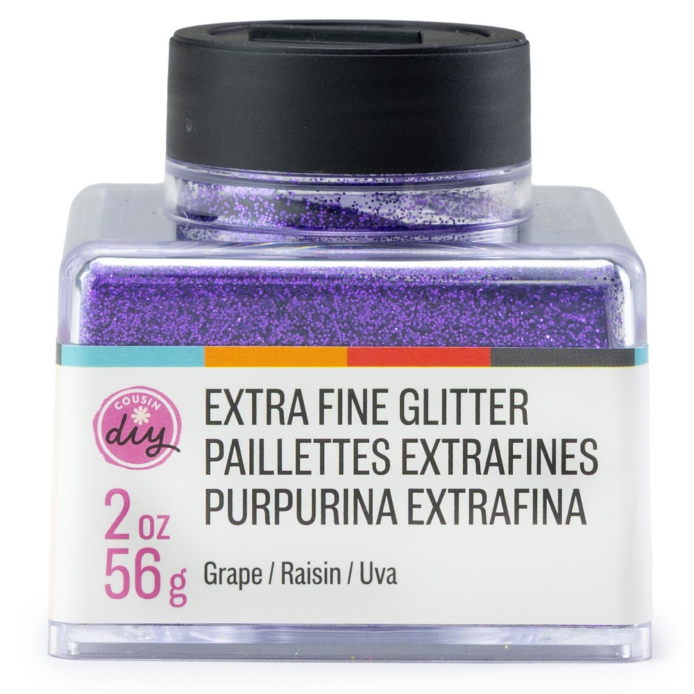CousinDIY Glitter Stacker 2oz-Grape - 3 Pack