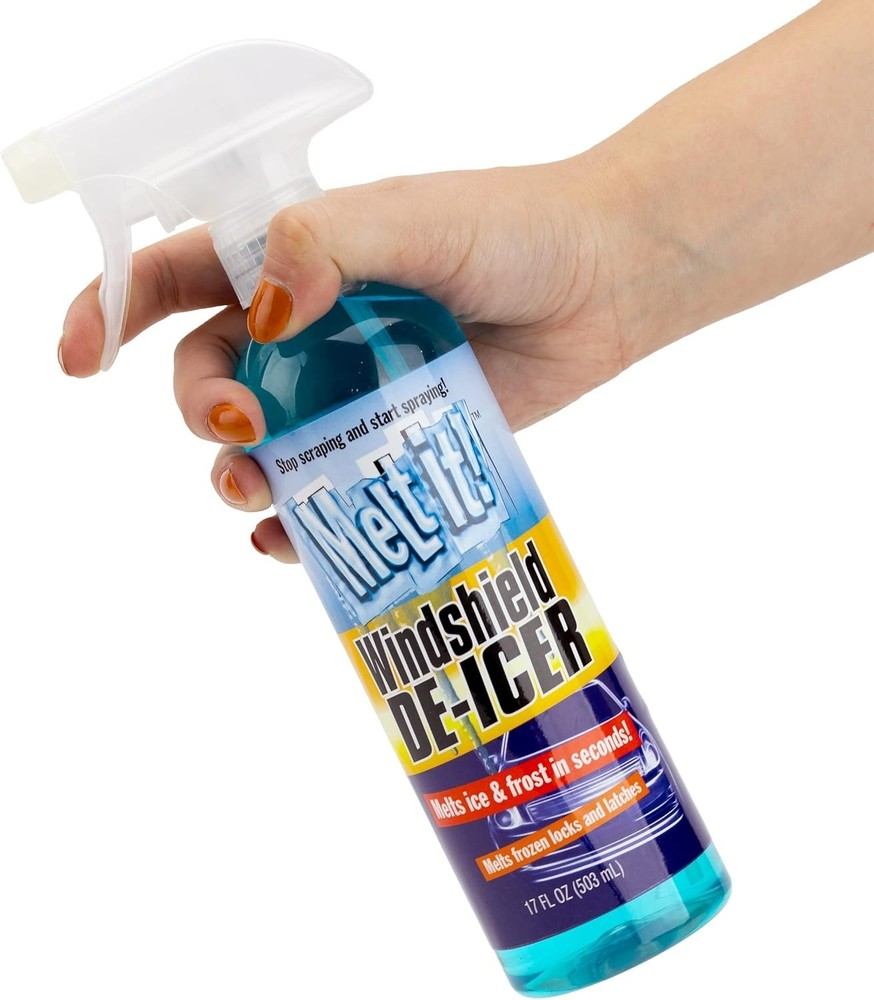 Instant Ice Melting Spray - 17 Fl Oz De-Icer for Windshields, Windows & Mirrors