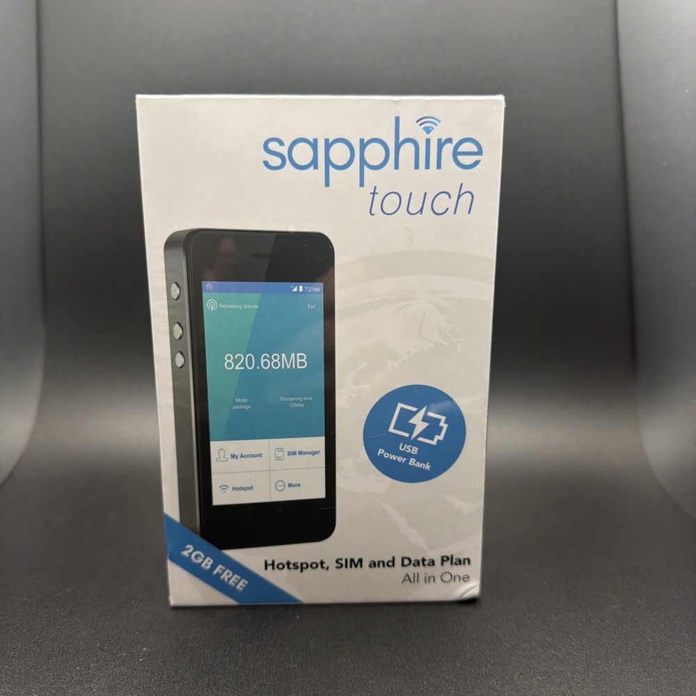 Sapphire Touch International Mobile Hotspot 4G Wireless Data Terminal & Battery