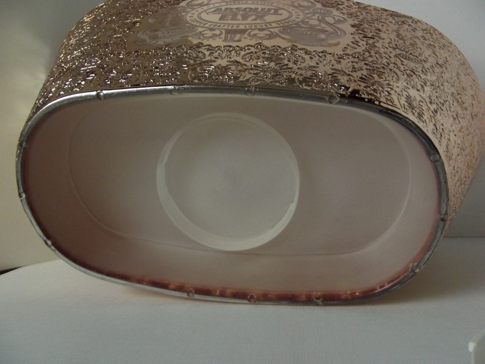 ABSOLUT ELYX Demask Copper Ice Bucket Illuminated Display LED White