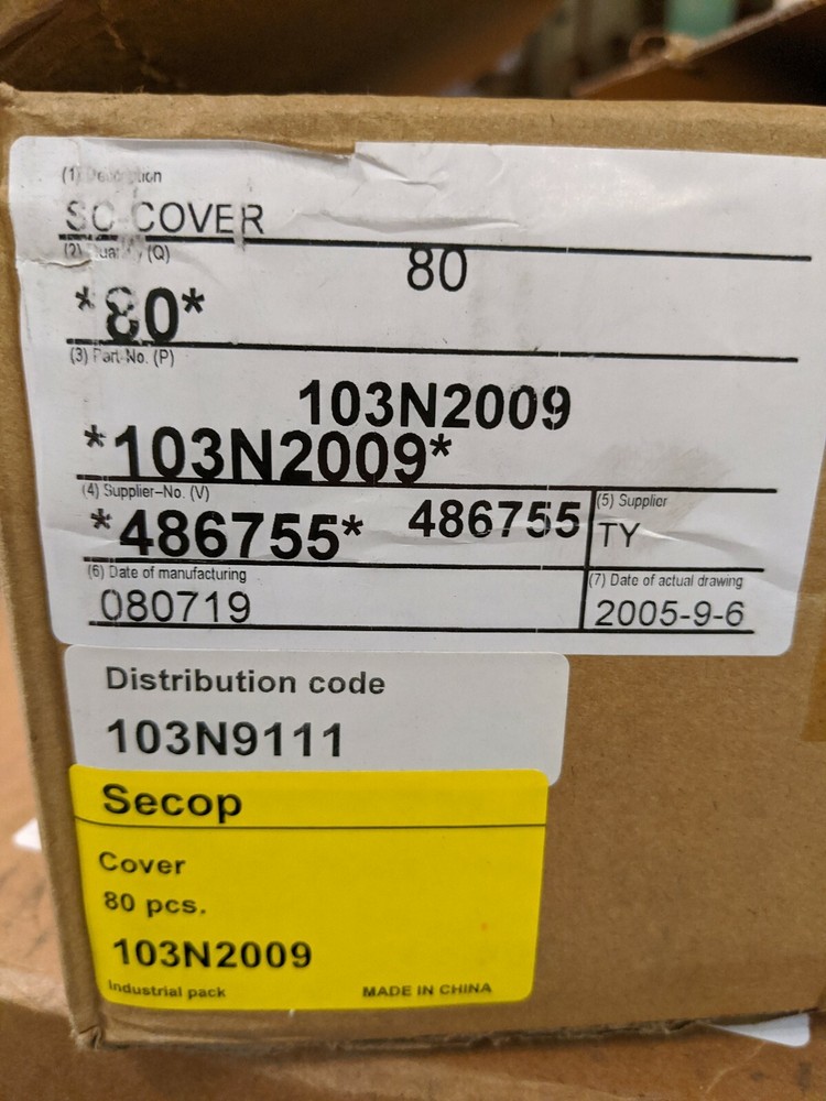 103N2009 DANFOSS REFRIGERATION COVER SC (5 piece)