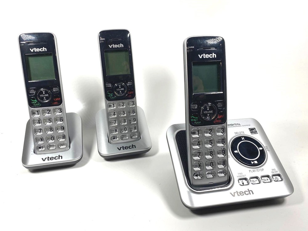 VTech CS6629-3 DECT 6.0 Expandable Cordless Phone with 3 Handsets
