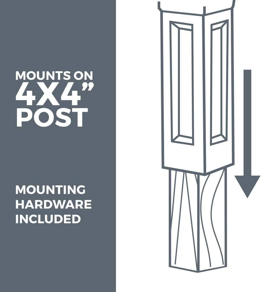 Mailmaster Hudson Mailbox & Post, Weather Resistant, Large Outdoor Mailboxes,...