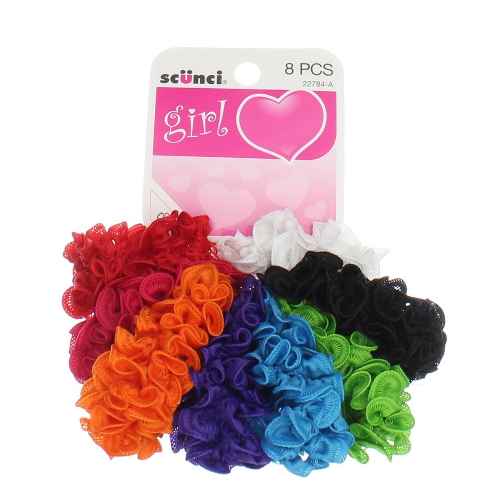 4 Pack Scunci Girl Scrunchie Ponytailer, 8 Ct