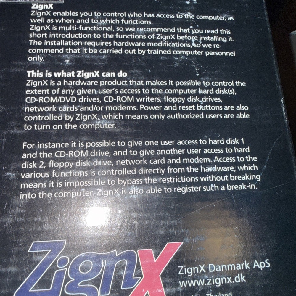 ZignX Random Access System READ DESCRIPTION For Further Info