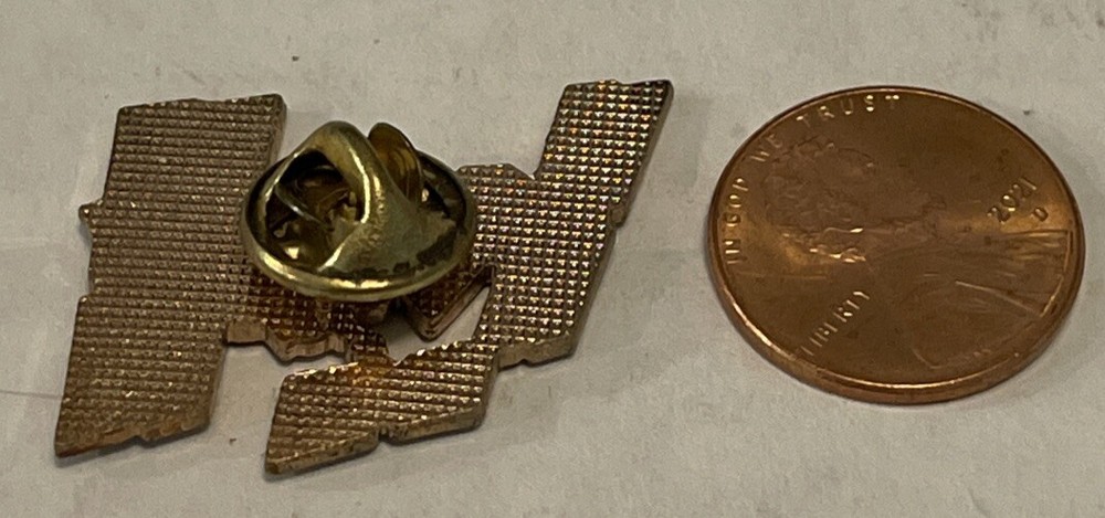 Satellite Lapel Pin Gold Tone Pin Space Orbit