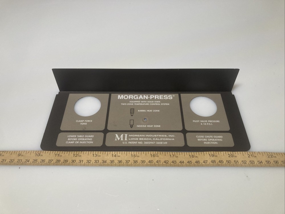 Morgan Ind. Injection Molding Press Upper Panel