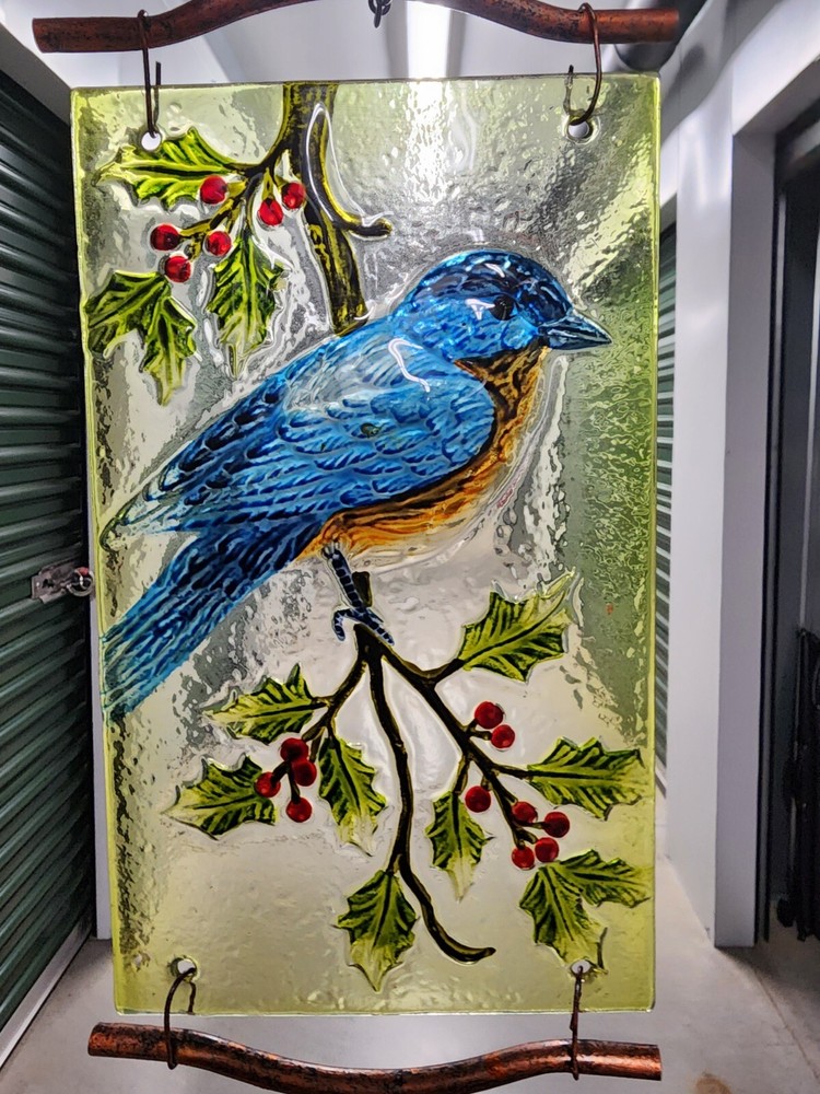 Blue Jay On Branch Sun Catcher