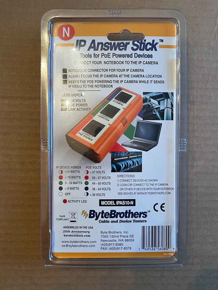 Byte Brothers IPAS10-N IP Answer Stick NEW