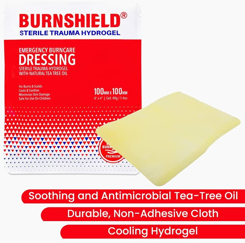 Burnshield 4" X 4" Burn Dressing Sterile Hydrogel Burncare - 6 Count