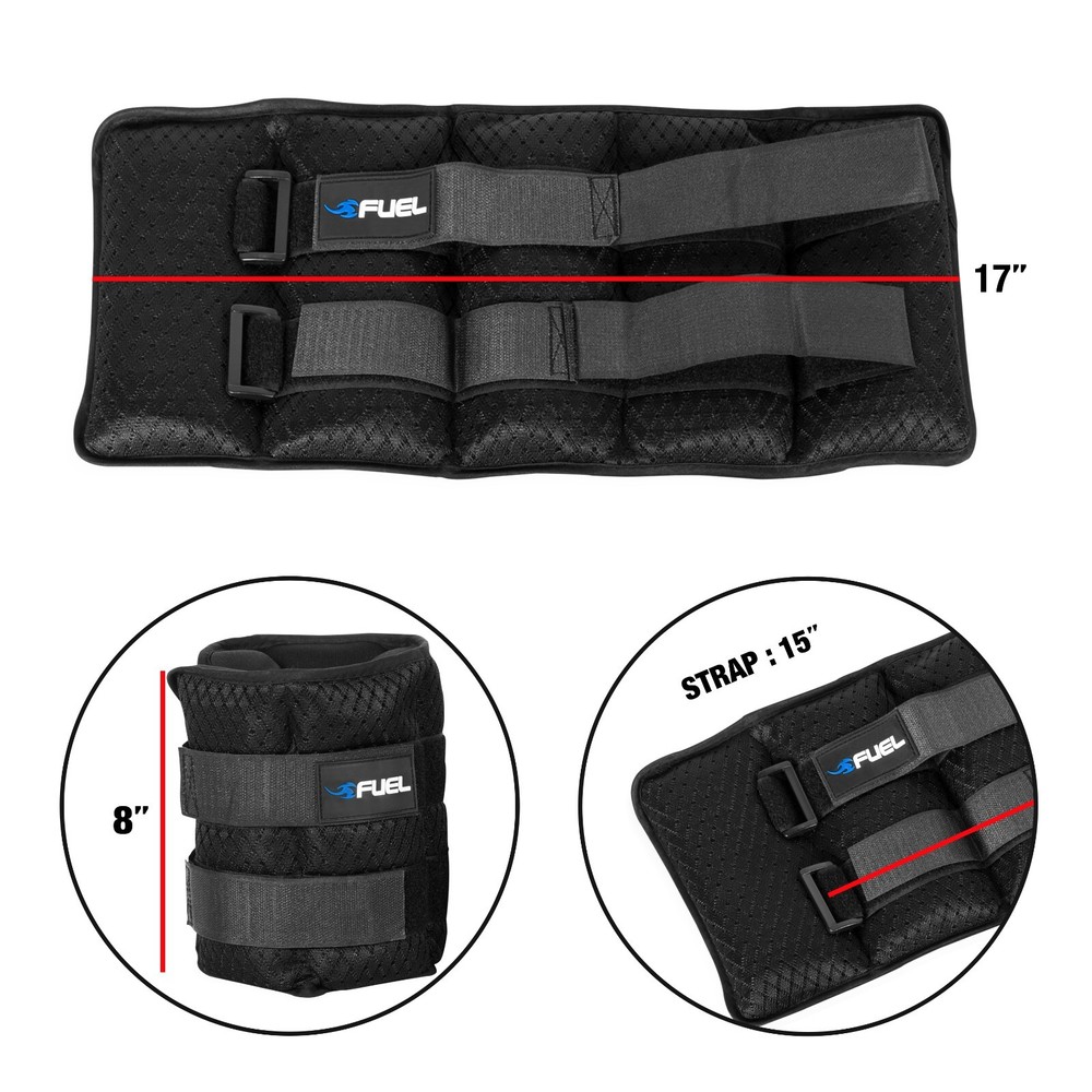 5 10 20lbs Adjustable Arm Leg Weights Wrist Ankle Exercise Gym Workout Training