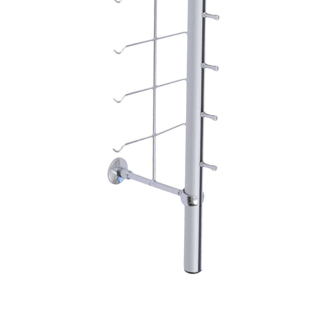 10pcs Eyeglass Display Rod Rack Aluminium Wall-Mounted Sunglasses Storage Frame