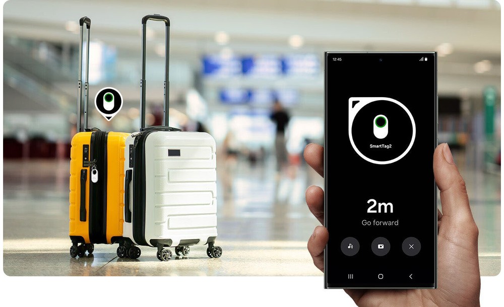 Samsung - Galaxy SmartTag2 - Black and White