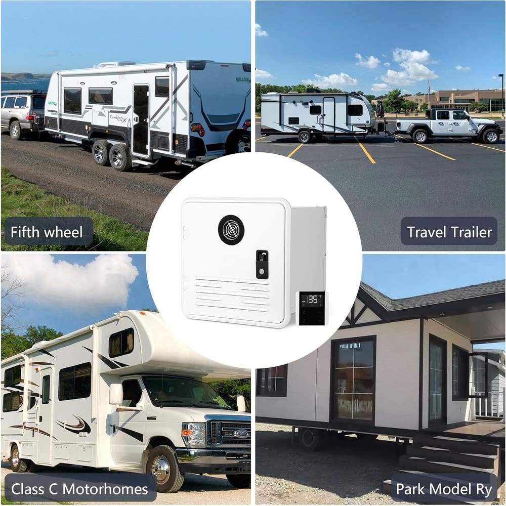 RV Tankless Water Heater Propane Gas 55000BTU w/ Wireless Controller Instant Hot